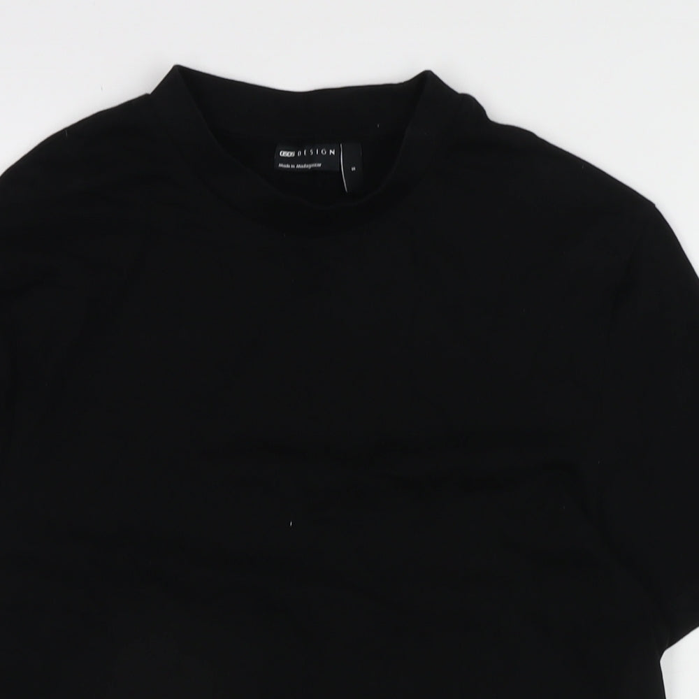 ASOS Mens Black Cotton T-Shirt Size S Crew Neck