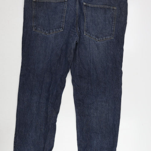 TU Mens Blue Cotton Straight Jeans Size 40 in L30 in Regular Zip