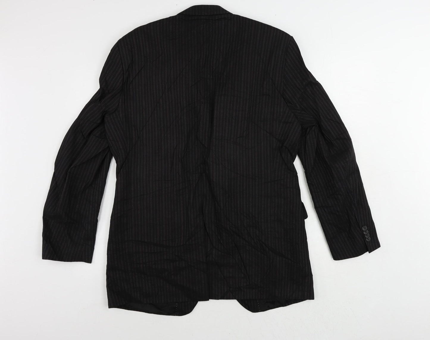 Carl Gross Mens Black Striped Linen Jacket Suit Jacket Size 40 Regular