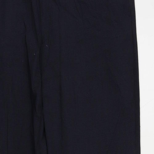 Linea Mens Blue Wool Dress Pants Trousers Size 36 in L32 in Regular Zip