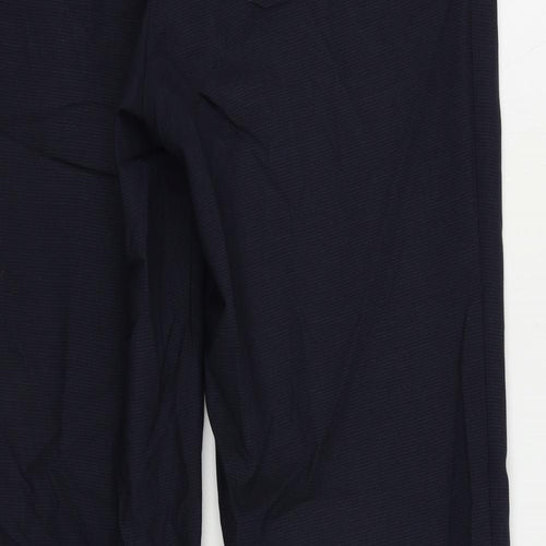 Linea Mens Blue Wool Dress Pants Trousers Size 36 in L32 in Regular Zip