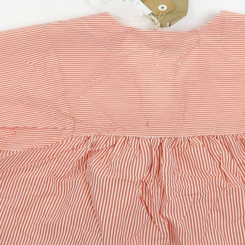 Bellerose Womens Red Striped Cotton Basic Blouse Size M V-Neck