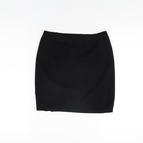 PRETTYLITTLETHING Womens Black Polyester Mini Skirt Size 10