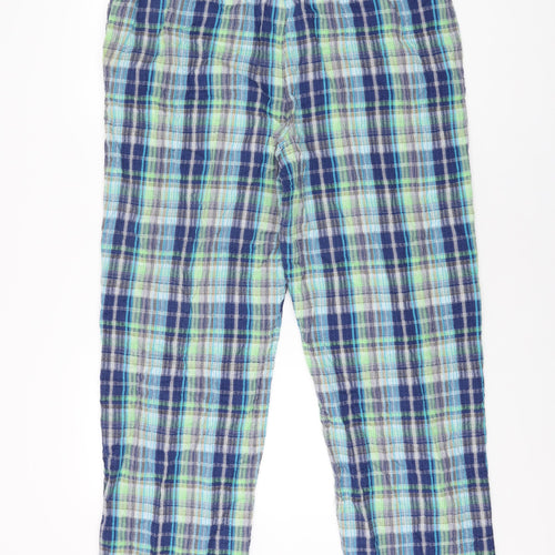 Orvis Womens Multicoloured Plaid Cotton Trousers Size L L29 in Regular Drawstring