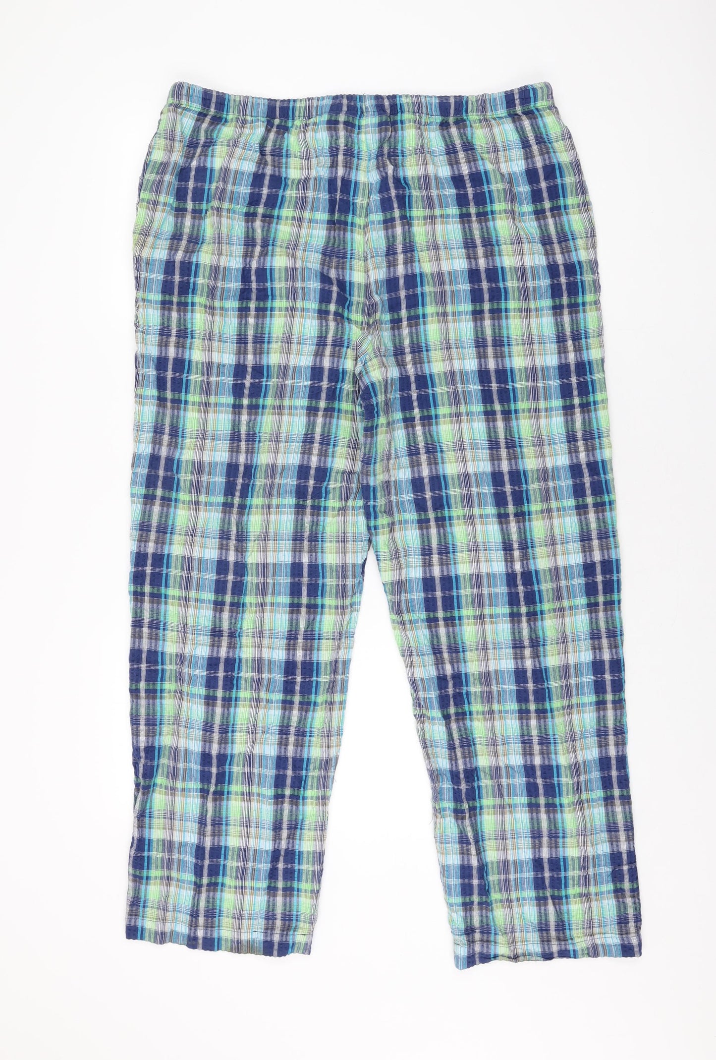 Orvis Womens Multicoloured Plaid Cotton Trousers Size L L29 in Regular Drawstring