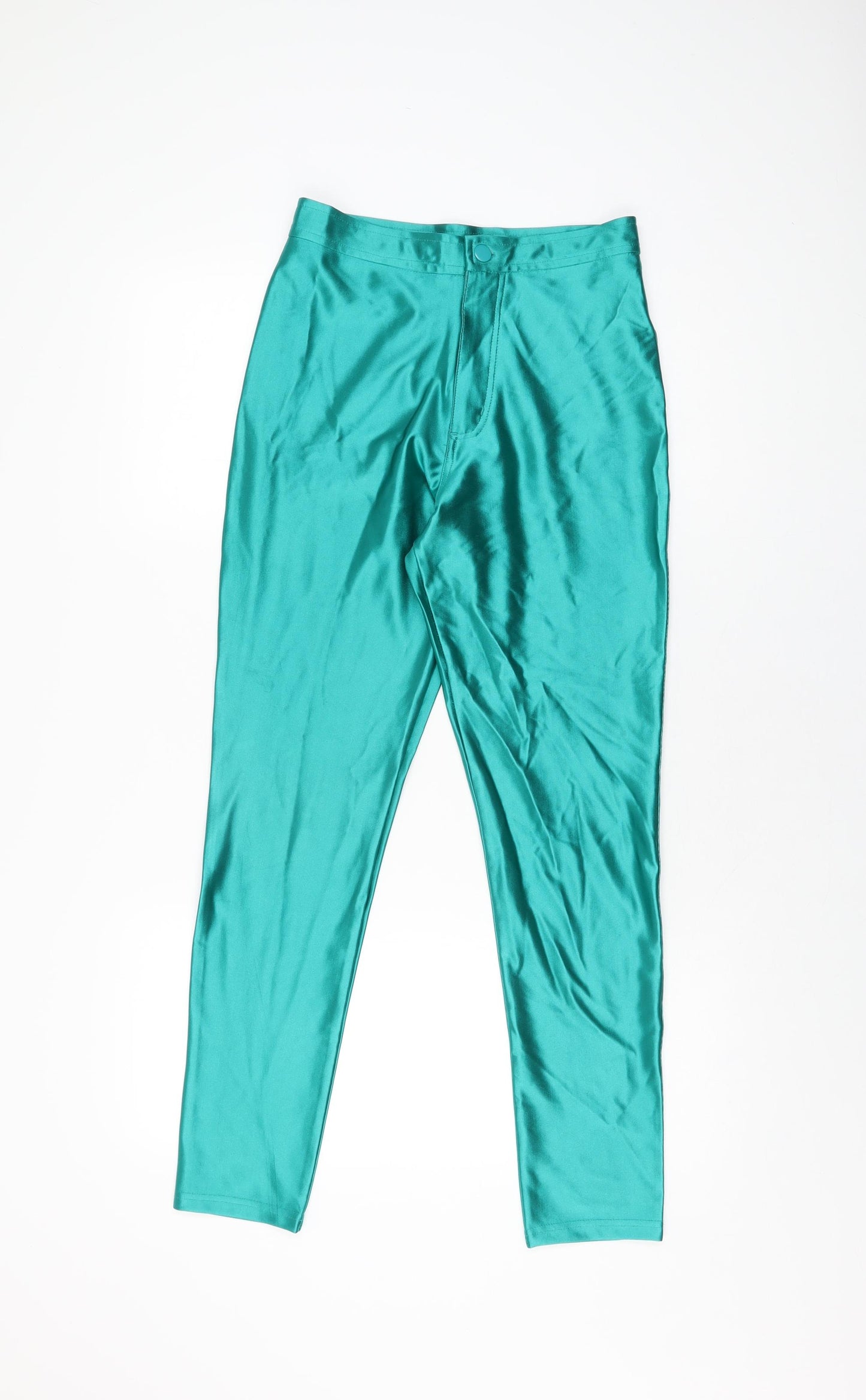 NaaNaa Womens Green Polyester Trousers Size 10 L28 in Regular Zip