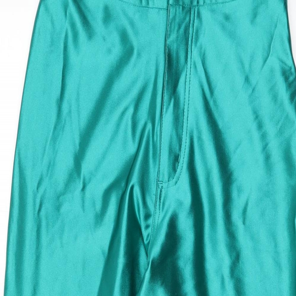 NaaNaa Womens Green Polyester Trousers Size 10 L28 in Regular Zip