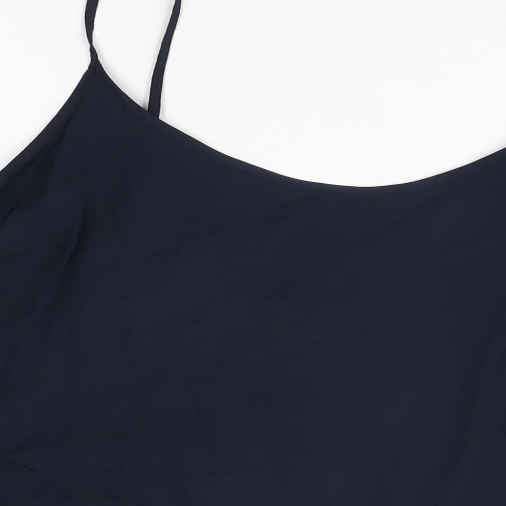 Marks and Spencer Womens Blue Polyester Camisole T-Shirt Size 20 Scoop Neck