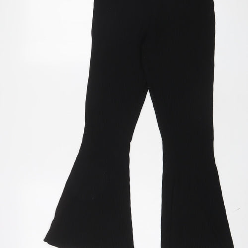 ASOS Womens Black Polyester Trousers Size 10 L28 in Regular