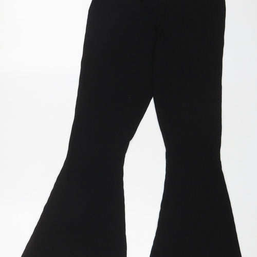 ASOS Womens Black Polyester Trousers Size 10 L28 in Regular