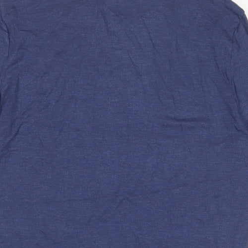 Marks and Spencer Mens Blue Acrylic T-Shirt Size M Crew Neck - Thermal