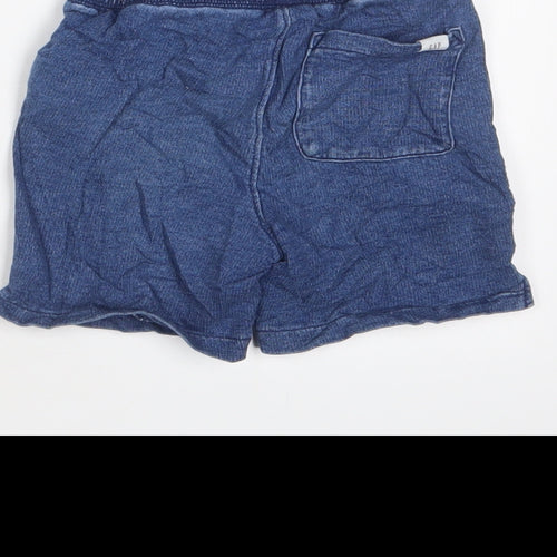 Gap Boys Blue Cotton Bermuda Shorts Size 3 Years Regular Drawstring