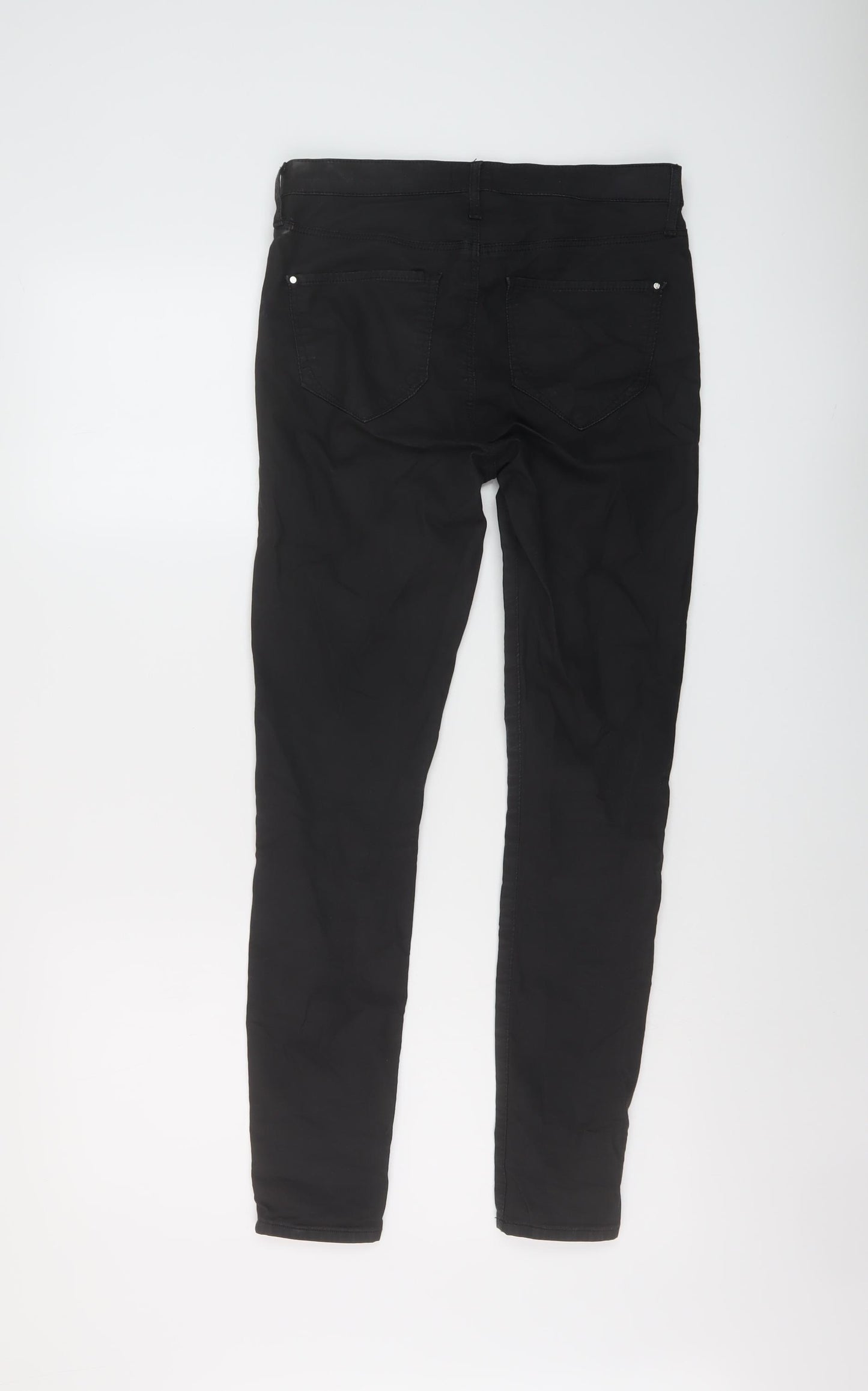 River Island Womens Black Cotton Jegging Trousers Size 10 L27 in Regular Button