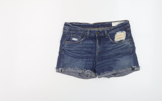 rag & bone Womens Blue Cotton Hot Pants Shorts Size 26 in L20 in Regular Button