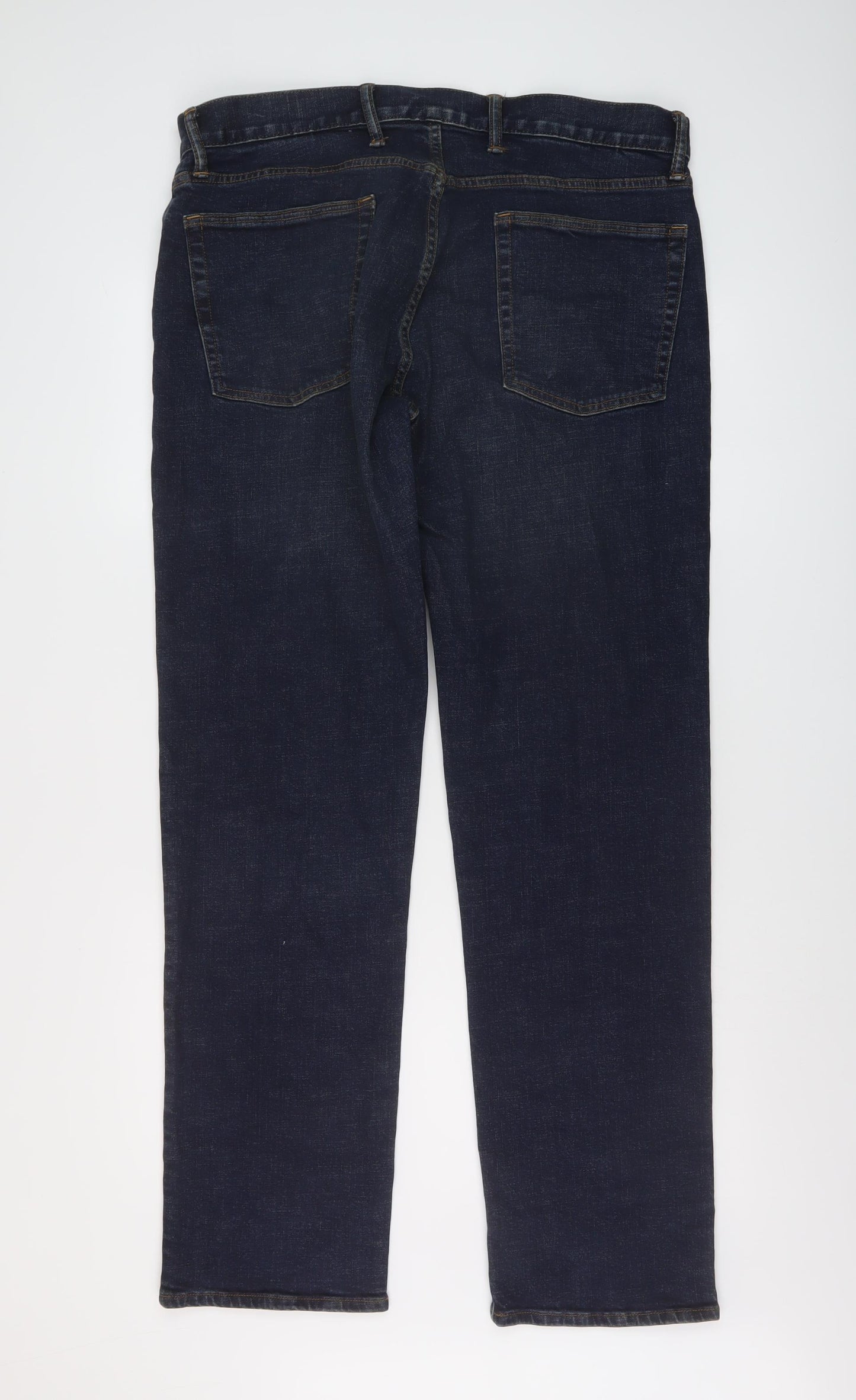 Gap Mens Blue Cotton Straight Jeans Size 36 in L34 in Regular Button