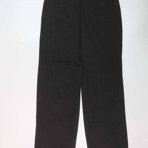 NEXT Womens Black Polyester Trousers Size 10 L31 in Regular Hook & Eye