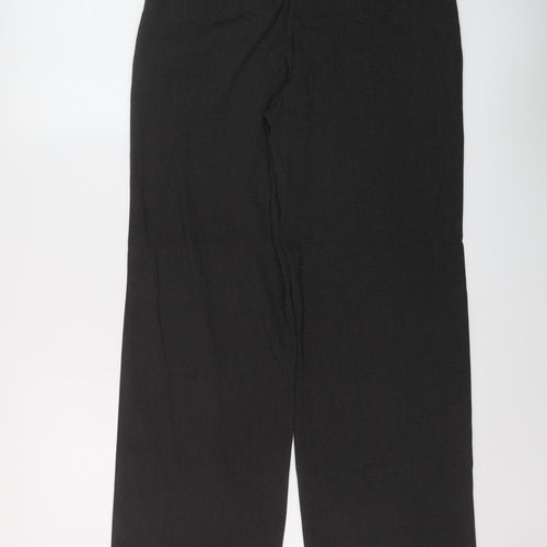 NEXT Womens Black Polyester Trousers Size 10 L31 in Regular Hook & Eye