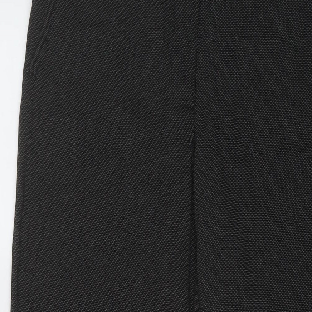 NEXT Womens Black Polyester Trousers Size 10 L31 in Regular Hook & Eye