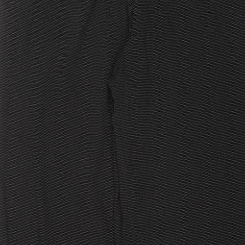 NEXT Womens Black Polyester Trousers Size 10 L31 in Regular Hook & Eye