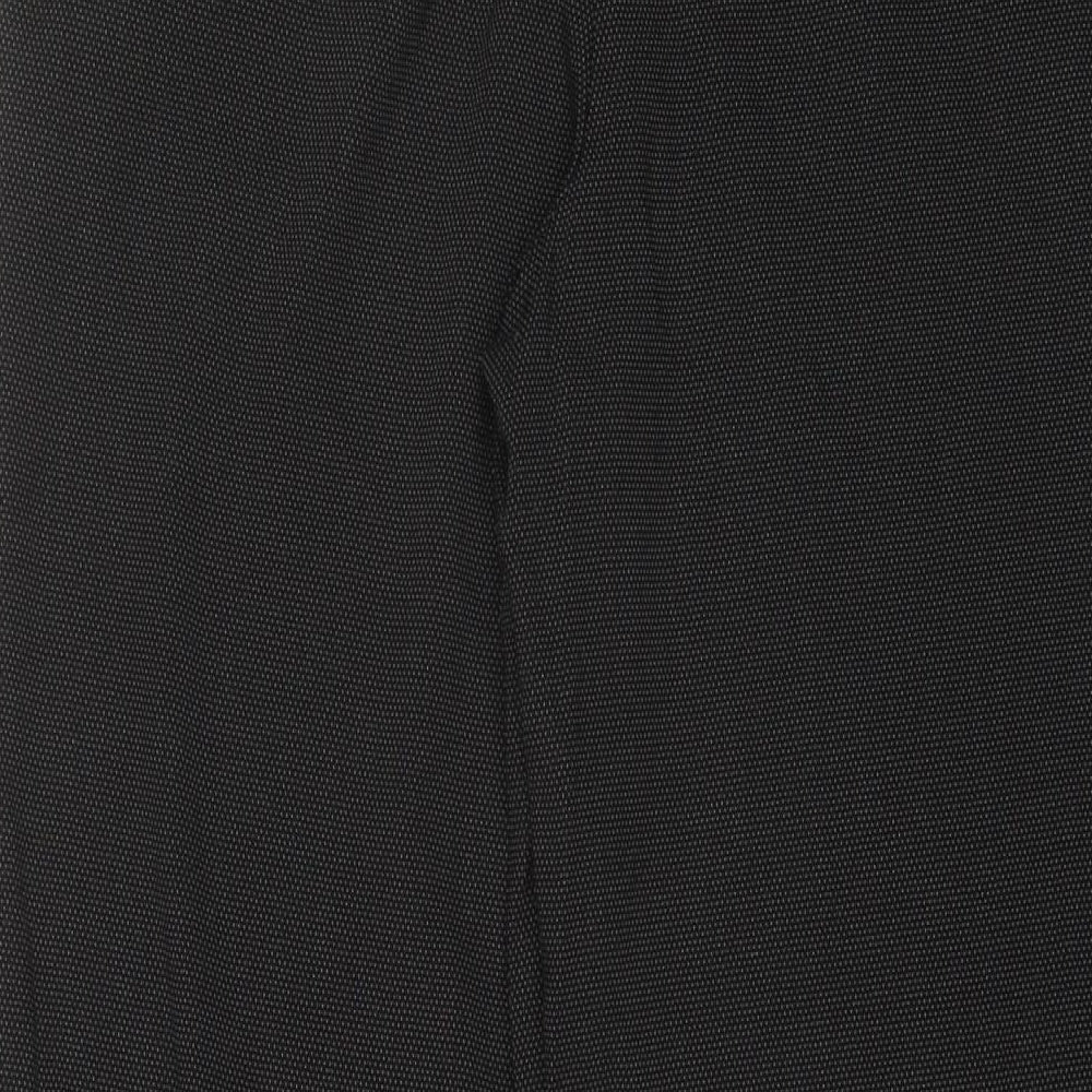 NEXT Womens Black Polyester Trousers Size 10 L31 in Regular Hook & Eye