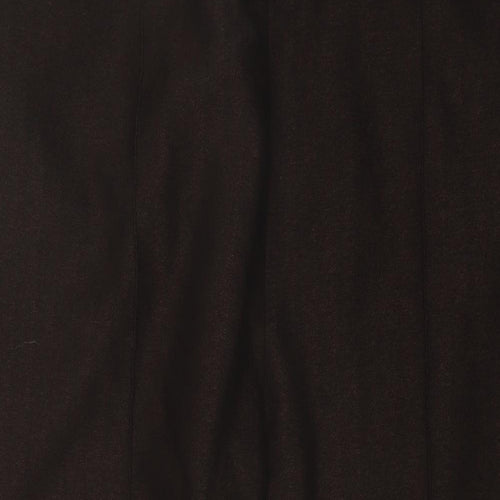 Marks and Spencer Womens Brown Polyester Trousers Size 10 L26 in Regular