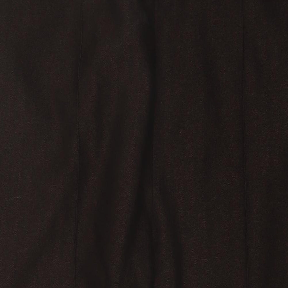 Marks and Spencer Womens Brown Polyester Trousers Size 10 L26 in Regular