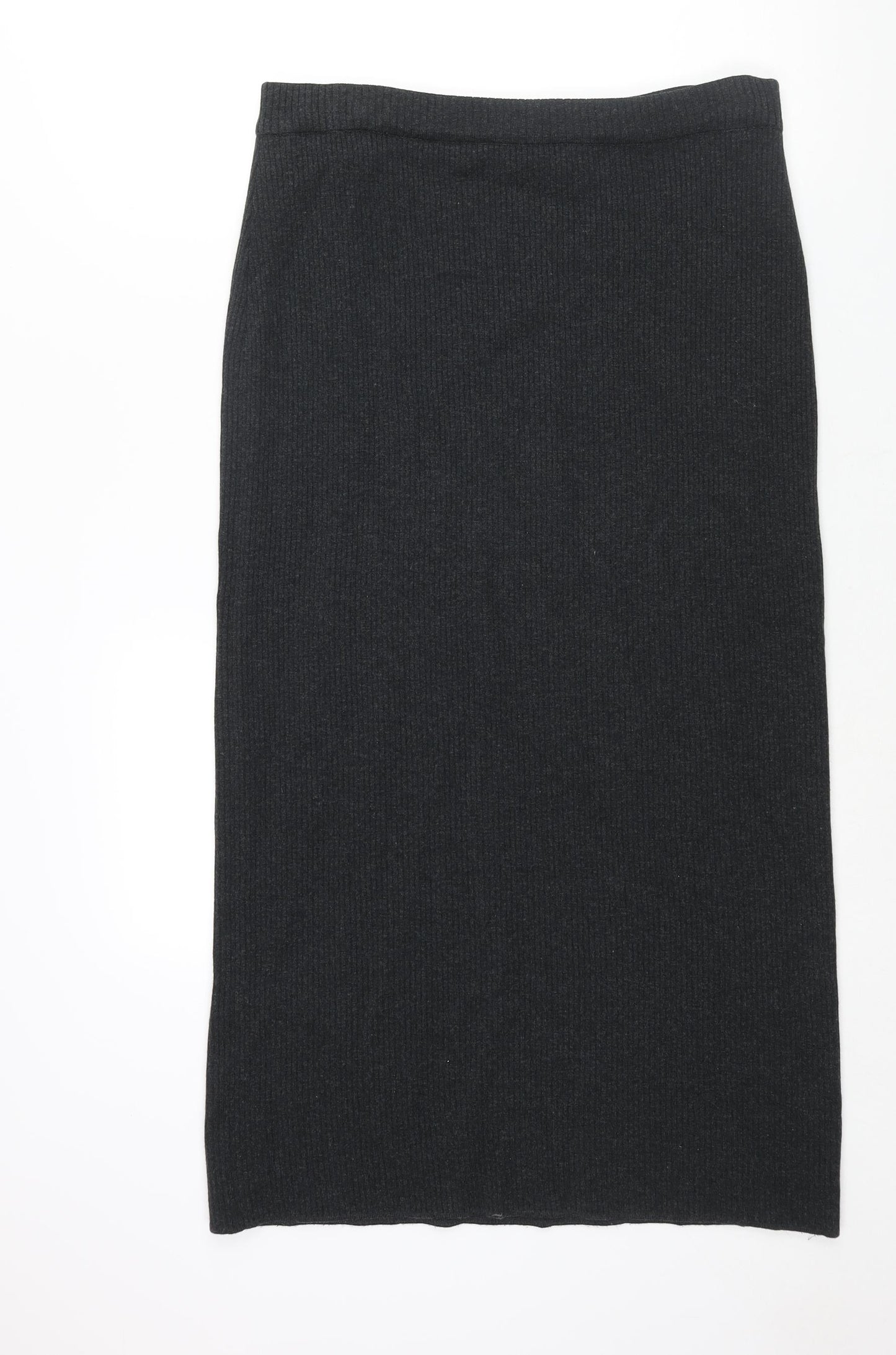 ESCADA Womens Grey Viscose Straight & Pencil Skirt Size 12 - Ribbed