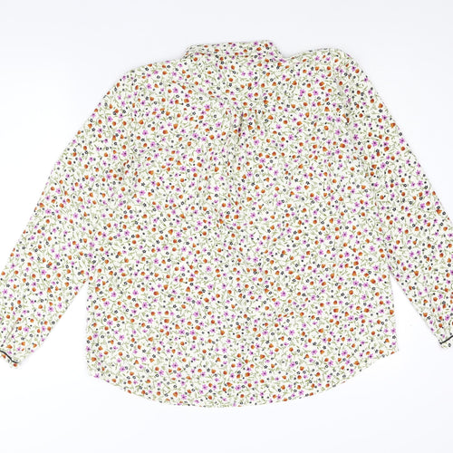 Zara Womens Multicoloured Floral Polyester Basic Blouse Size S Collared