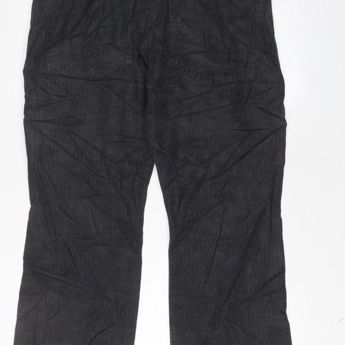 NEXT Mens Grey Cotton Trousers Size 36 in L26 in Regular Button