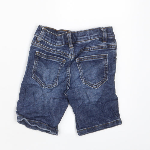 NEXT Boys Blue Cotton Bermuda Shorts Size 3 Years Regular Zip - Adjustable waist