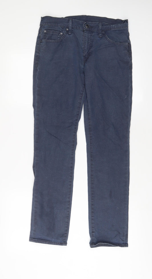 Levi's Mens Blue Cotton Straight Jeans Size 30 in L32 in Regular Zip