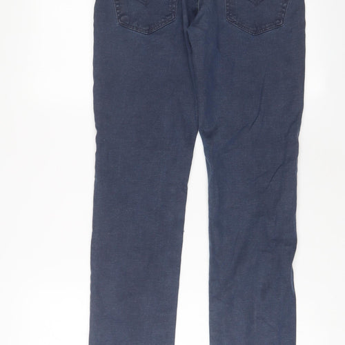 Levi's Mens Blue Cotton Straight Jeans Size 30 in L32 in Regular Zip