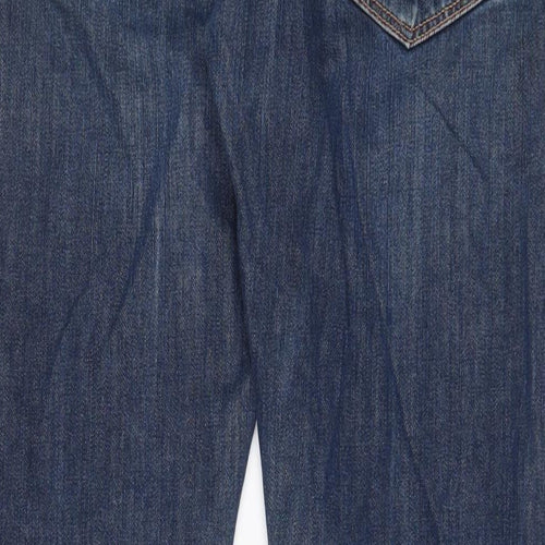 Levi's Mens Blue Cotton Straight Jeans Size 36 in L32 in Regular Zip