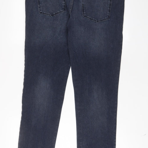 TU Mens Blue Cotton Straight Jeans Size 36 in L32 in Slim Zip