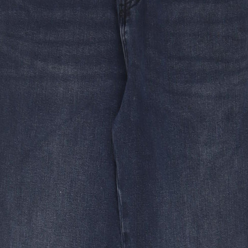 TU Mens Blue Cotton Straight Jeans Size 36 in L32 in Slim Zip