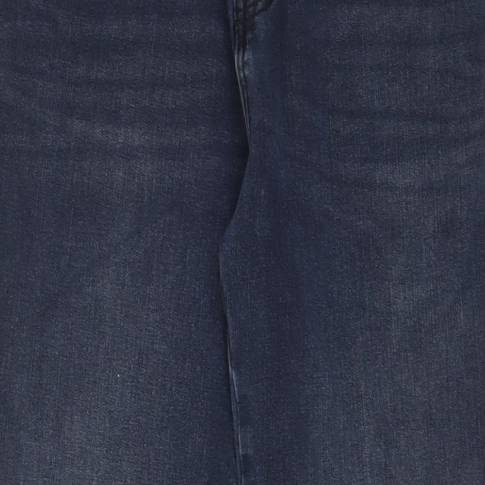 TU Mens Blue Cotton Straight Jeans Size 36 in L32 in Slim Zip