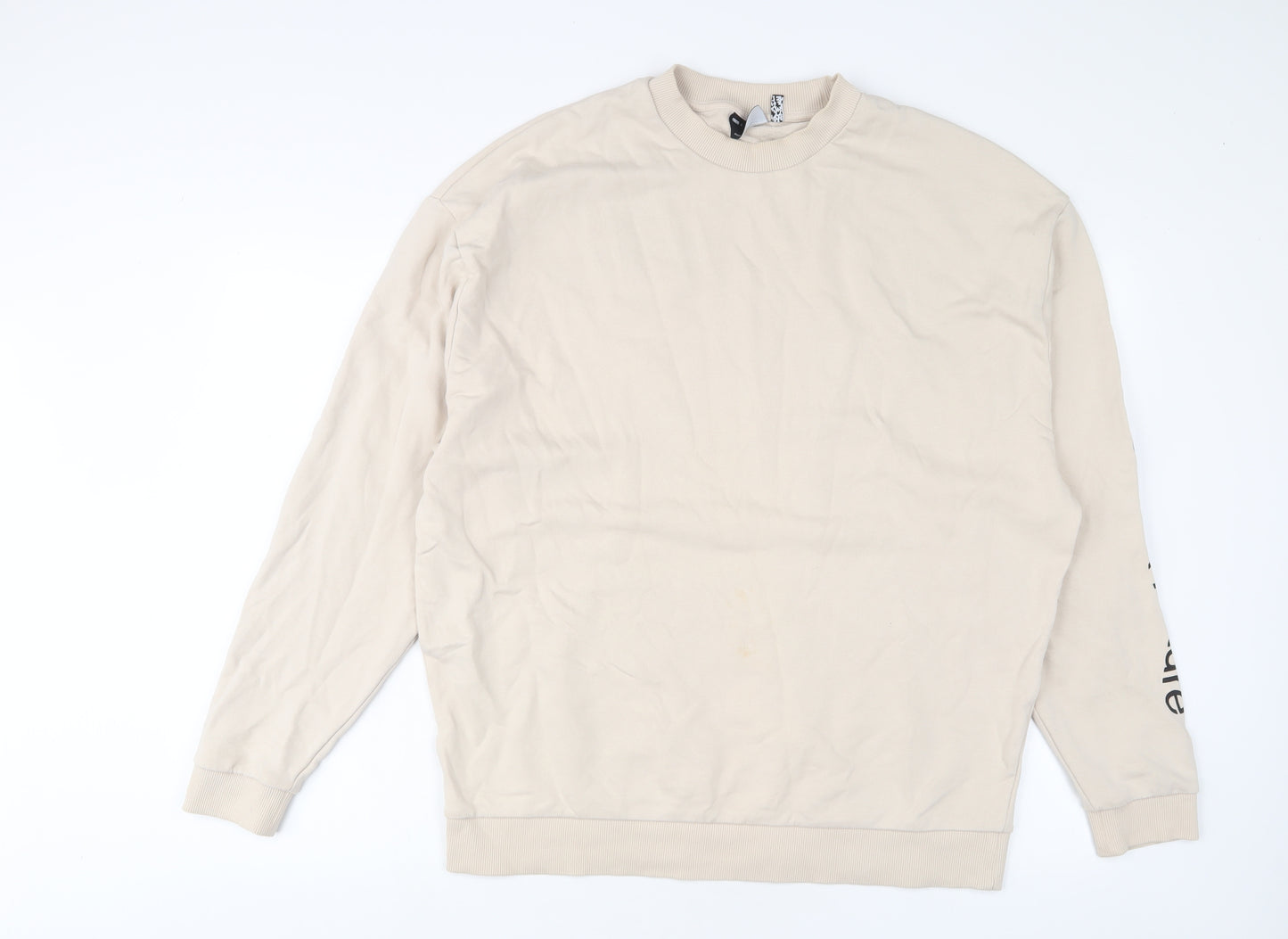 ASOS Mens Beige Cotton Pullover Sweatshirt Size L