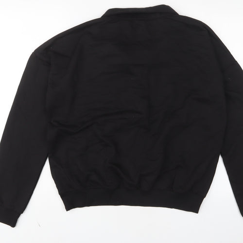 PRETTYLITTLETHING Womens Black Polyester Pullover Sweatshirt Size M Pullover