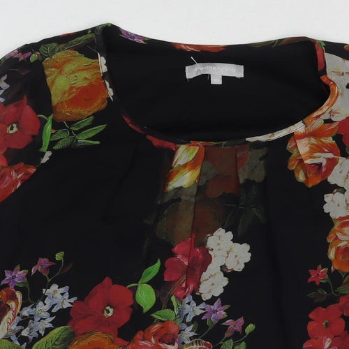 Debenhams Womens Multicoloured Floral Polyester Basic Blouse Size 10 Round Neck