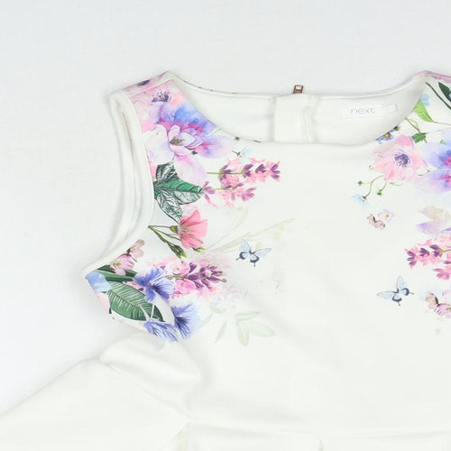 NEXT Girls Multicoloured Floral Polyester Fit & Flare Size 10 Years Round Neck Pullover