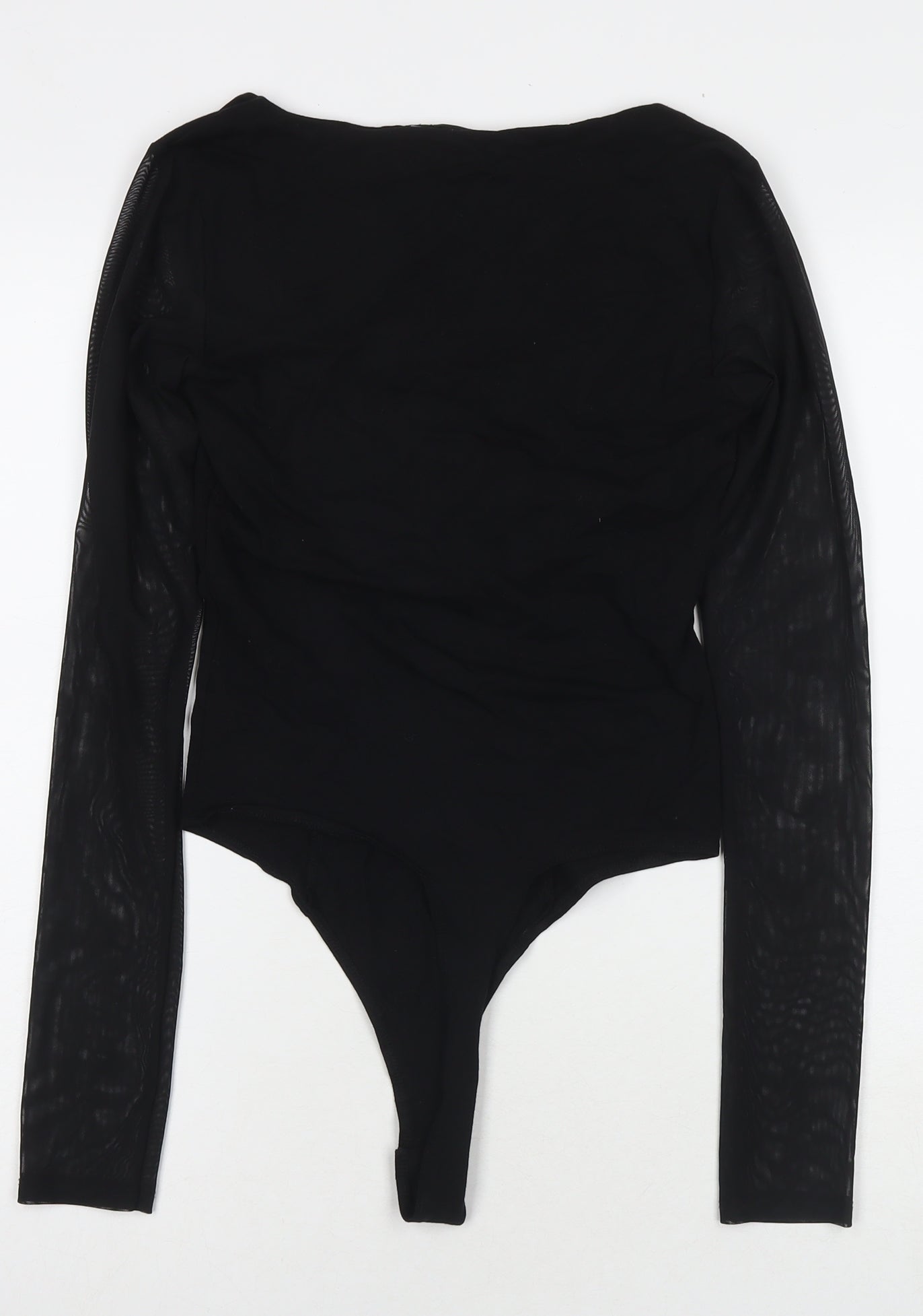 ASOS Womens Black Polyester Bodysuit One-Piece Size 8 Snap