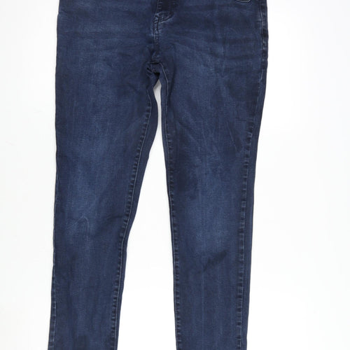 NEXT Mens Blue Cotton Blend Skinny Jeans Size 32 in L28 in Regular Zip