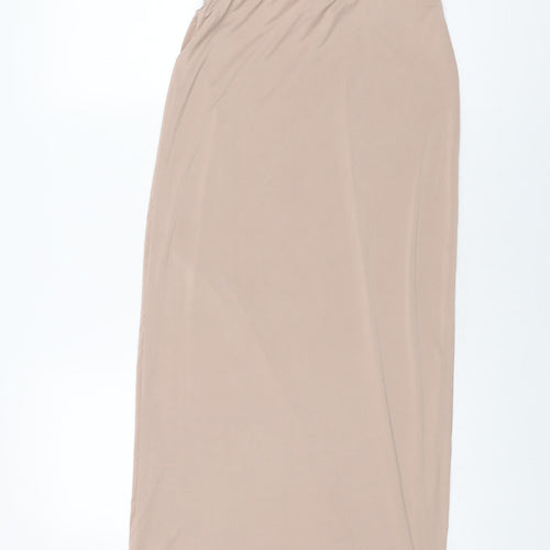 New Look Womens Beige Polyester Maxi Skirt Size 10