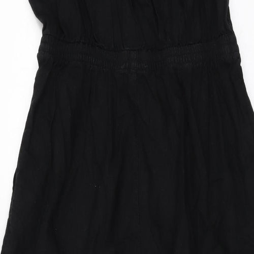 H&M Womens Black Viscose Jumpsuit One-Piece Size S L29 in Tie