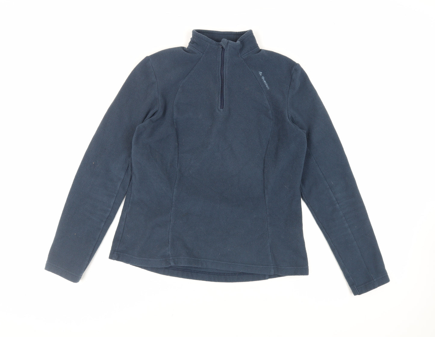 DECATHLON Womens Blue Polyester Pullover Sweatshirt Size M Zip