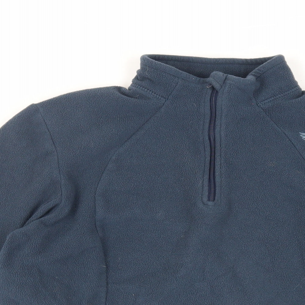 DECATHLON Womens Blue Polyester Pullover Sweatshirt Size M Zip