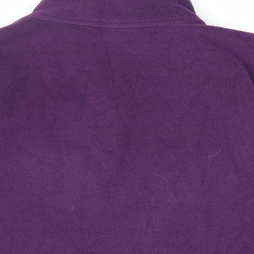 Lands' End Womens Purple Polyester Pullover Sweatshirt Size M Button