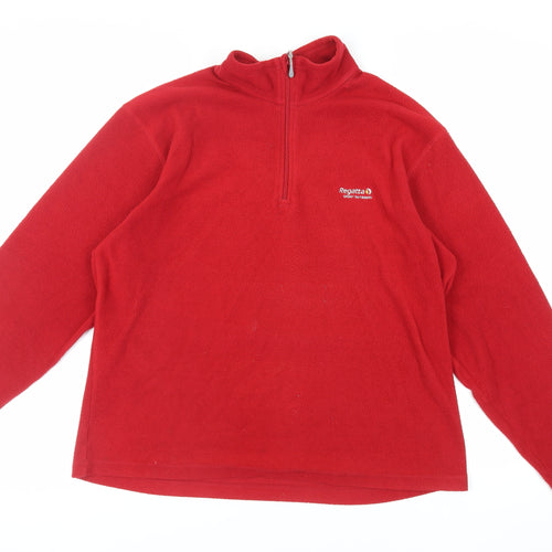 Regatta Mens Red Polyester Pullover Sweatshirt Size L - Logo Vintage