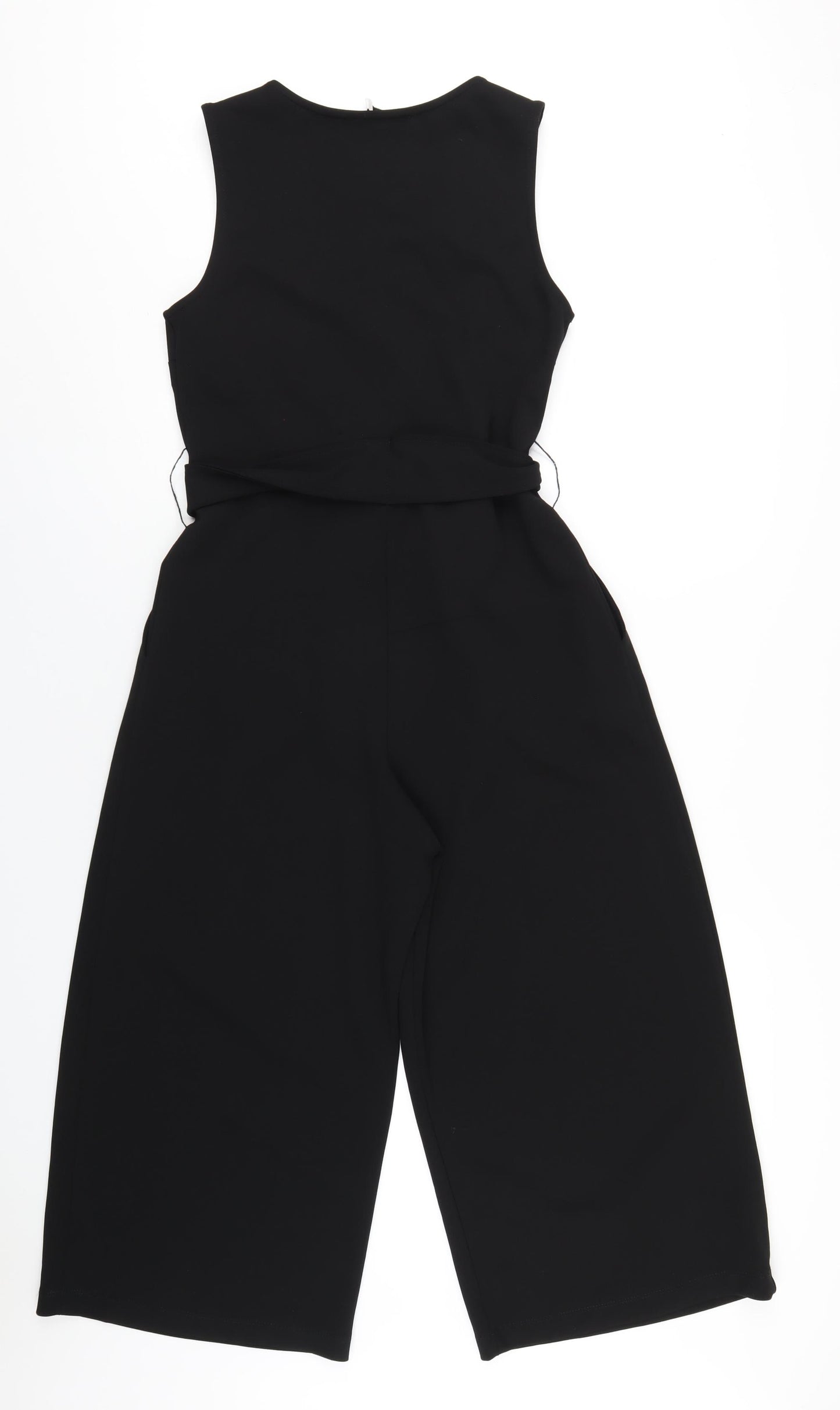 Warehouse Womens Black Polyester Jumpsuit One-Piece Size 12 L22 in Zip