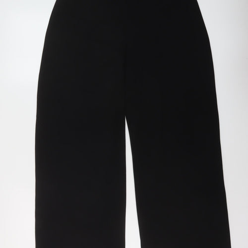 PRETTYLITTLETHING Womens Black Polyester Trousers Size 16 L30 in Regular